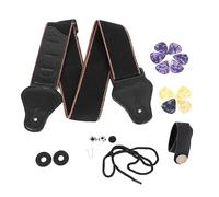 Mtlavishness Guitar Strap Adjustable Soft Shoulder Belt Accessory Kit with Pick Ideal for Electric Guitar and Bass Smart Adjustability Ensures Fit During Performance and Practice