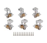 Mtlavishness Guitar String Tuning Pegs Quick And Accurate String Adjustment For Acoustic And Electric Guitars 6 Piece Set With 1 To 18 Gear Ratio Made Of Metal (Silver)