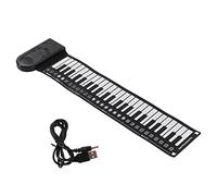 Mtlavishness Hand Roll Piano For Beginners Soft Crisp Sound From Built In Speaker Suitable For Children And Gifting 49 Key Portable Foldable Electric Keyboard Piano With Silicone