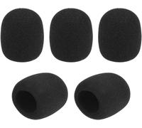 Mtlavishness Handheld Microphone Foam Covers Reduce Noise For Clear Sound In KTV Karaoke And DJ Performances Five Piece Pack With Four Color Options Orange Blue Red And Black Size (Black)