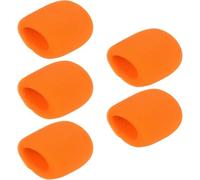 Mtlavishness Handheld Microphone Foam Covers Reduce Noise For Clear Sound In KTV Karaoke And DJ Performances Five Piece Pack With Four Color Options Orange Blue Red And Black Size (Orange)
