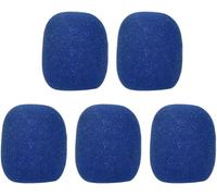 Mtlavishness Handheld Microphone Foam Covers Reduce Noise For Clear Sound In KTV Karaoke And DJ Performances Five Piece Pack With Four Color Options Orange Blue Red And Black Size (Blue)