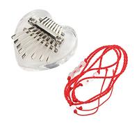 Mtlavishness Heart Shaped Thumb Piano Special Pendant Crystal Clear Lightweight And Portable For Beginners Indoors Or Out 8 Keys