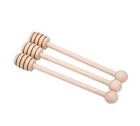Mtlavishness Honey Dripper Wood Stirring Rod 24Pcs Wooden Honey Drizzler Sticks For Bread Biscuits Syrup Chocolate Kitchen Gadgets (16cm ball end)