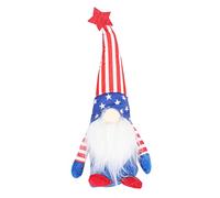 Mtlavishness Independence Day Gnome Cute Handcrafted Beautiful Meaning Gnome Plush Decoration for Office Living Room Vertical Stripes, Polyester, Approx. 32g 1.1oz, Office, Living (Vertical Stripe)