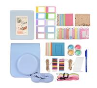Mtlavishness Instant Camera Accessories Bundle Kit Ideal Replacement for Mini 12 Including Camera Bag Camera Strap Photo Album Photo Clips Photo Frame Stickers Pen and More (Blue)