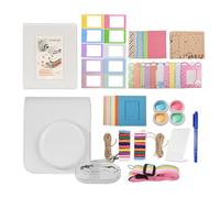 Mtlavishness Instant Camera Accessories Bundle Kit Ideal Replacement for Mini 12 Including Camera Bag Camera Strap Photo Album Photo Clips Photo Frame Stickers Pen and More (White)
