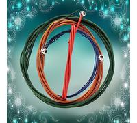 Mtlavishness IRIN 4Pcs Electric Bass Strings Imported Hexagonal Steel Core Comfortable Feel Easy Tuning Lightweight Portable Ideal for Rock Funk Styles Blue Red Yellow Green