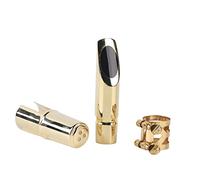 Mtlavishness Jazz Alto Saxophone Metal Mouthpiece With Cap Patches Pads Cushions Durable And Beautiful Metal Design For Both Novice And Professional Players Creating Melodious