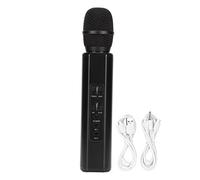 Mtlavishness K6 Wireless Bluetooth Microphone Portable Handheld Microphone Speaker Machine for Karaoke on PC Smartphones with Ergonomic Design Built In Bluetooth Module Easy To (Black)