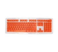 Mtlavishness Keyboard Keycaps Pc Oil Coating Transparent Matte For Mechanical Keyboard 61 87 104 Keys With 108 Keys In Oem Height For A Stylish And Durable Typing Experience (Orange)