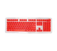 Mtlavishness Keyboard Keycaps Pc Oil Coating Transparent Matte For Mechanical Keyboard 61 87 104 Keys With 108 Keys In Oem Height For A Stylish And Durable Typing Experience (Red)