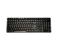 Mtlavishness Keycap Set 132 Keys High Transparent PC CBSA Heigh Matte Ergonomic DIY Custom Keycaps for Mechanical Keyboard (Black Transparent Green Letters)