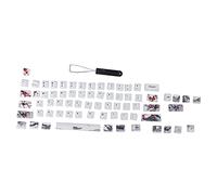 Mtlavishness Keycaps For Mechanical Optical Keyboards PBT Material Five Sided Sublimation Design Comfortable Touch Wear And Suitable For Dense Games Compatible With 60 MX (English-Korean)
