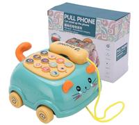 Mtlavishness Kids Cute Mobile Phone Toy with 16 Different Functions Children Simulation Cat Phone CarPink | Hi Fi Sound Quality Impact Proof Material Palm Fit Size for Toddlers (Green)