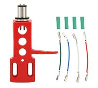 Mtlavishness L Turntable Cartridge Headshell Aluminum Alloy High Strength Needle For Various Phono Red (Red)