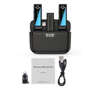 Mtlavishness Lavalier Microphone Portable Plug And Play Wireless Noise Reduction Device Ideal For Phone Live Streaming With 2.4G Wireless Technology Long Range Transmission And (Black)