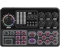 Mtlavishness Live Sound Card External Voice Changer Audio Mixer BT Sound Mixer Board with Multiple Sound Effects for Smartphone Computer Live Streaming Broadcast Recording Gaming