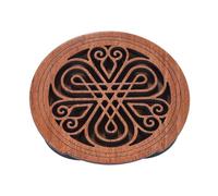 Mtlavishness Mahogany Wood Sound Hole Cover for EQ Acoustic Folk Guitars Reduces Unwanted Feedback and Protects Sound Hole Ideal for Live Amplified Performances with Soft Foam (7)