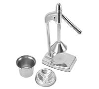 Mtlavishness Manual Orange Squeezer Food Grade 304 Stainless Steel Ergonomic Rubber Handle Fruit Presser for Home Kitchen and Restaurant Use Compact and Minimalist Design