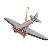 Mtlavishness Metal Aircraft Model, Vintage Metal Airplane Model with Retro Wind-Up Mechanism, Handmade Tinplate Plane Model for Collection, Decoration for