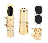 Mtlavishness Metal Alto Saxophone Mouthpiece A Premium Brass Accessory for Saxophone Players Durable Design with Smooth Surface and Included Pads Approx 10.5cm Length and 1.9cm (7c)