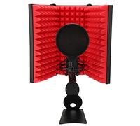 Mtlavishness Microphone Isolation Plastic Sound Absorbing Materials Adjustable Angle Foldable Suitable for Anchor Recording Radio Broadcasting Studio ABS EVA Material