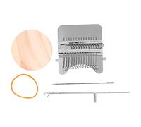 Mtlavishness Mini Darning Machine DIY Portable Darning Loom with 28 Hooks Durable Stainless Steel and Pine Material for Household Clothes Repair and Craft Projects (14 hooks)