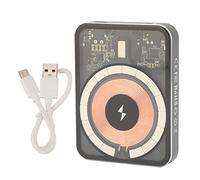 Mtlavishness Mini Magnetic Wireless Power Bank Portable Charger with Transparent Shell and Temperature Sensor for Cell Phone Ideal for Parties Dates Long Distances Business Air