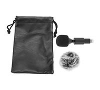 Mtlavishness Mini Plug Play Omnidirectional Lavalier Microphone Ideal for IOS Mobile Phones and Tablets Recording Interview and Live Stream Vlog with Alloy Plastic Material Black