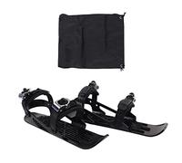 Mtlavishness Mini Ski Skates Adjustable Skiboards Attach To Ski Boots For Downhill Slopes Winter Sports For Children Color Safe Durable Nylon Stainless Steel Construction Easy (Black)