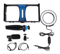 Mtlavishness Mobile Phone Photography Cage Kit with Fill Light Microphone and Tripod Ideal for Daily Life Recording and Live Makeup Sessions Sturdy Durable Made of Plastic and