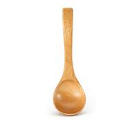 Mtlavishness Natural Wooden Ladle Long Handle Spoon for Cooking and Serving Durable Kitchen Utensil for Home Chefs and Beginners (Wood Color Spoon)