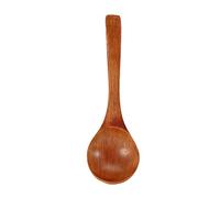Mtlavishness Natural Wooden Ladle Long Handle Spoon for Cooking and Serving Durable Kitchen Utensil for Home Chefs and Beginners (Brown Spoon)