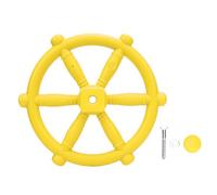 Mtlavishness Pirate Ship Wheel Toy Steering Wheel for Treehouse Outdoor Playhouse Backyard Playset Swing Set Playground Accessories Attachments Blue Durable Plastic Construction (Yellow)