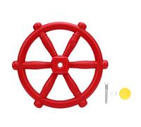 Mtlavishness Pirate Ship Wheel Toy Steering Wheel for Treehouse Outdoor Playhouse Backyard Playset Swing Set Playground Accessories Attachments Blue Durable Plastic Construction (Red)