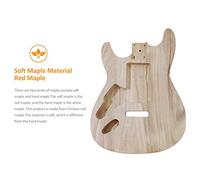 Mtlavishness Polished Electric Maple Guitar Body Unfinished DIY Accessory for Guitar Lovers Maple Material Convenient Pre Drilled Design Suitable for Replacement and Building