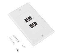 Mtlavishness Port USB2 0 Wall Plate Panel High Reliability Sturdy Impact Aging Easy To Install For Building Hotel Decoration ABS Material Approx 11 5 X 7 Cm 61g