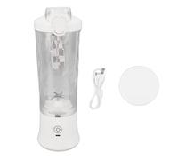 Mtlavishness Portable Blender 600ml 2 Modes 150W 18000RPM USB Rechargeable 4000mAh Battery Leakproof Lid Mini Juicer Cup for Smoothies Shakes On The Go White (White)