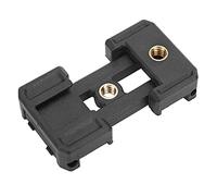 Mtlavishness Portable Double Hole E Type Clip Phone Holder With Hot Shoe Mobile Phone Retaining Clamp Versatile For Tripod And Lamp Holder Made Of ABS Black And Lightweight