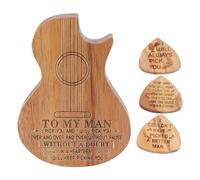 Mtlavishness Portable Guitar Pick Box With Unique Guitar Appearance Excellent Mahogany Material Lightweight And Easy To Carry Suitable For Home Class Traveling And As A Gift For