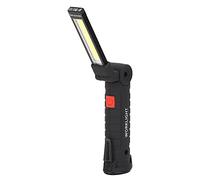 Mtlavishness Portable LED Flashlight with Magnet USB Rechargeable Working Lamp Five Lighting Modes Suitable for Outdoor Camping Maintenance Emergency Walking ABS Material