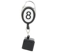 Mtlavishness Portable Retractable Billiards Snooker Pool Cue Chalk Holder with Retractable Drawing Belt Clip Durable Metal Rubber Construction 70cm Extendable String Secure