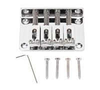 Mtlavishness Premium 4 String Electric Guitar Bridge Metal Hardtail Bridge Replacement Ideal for Cigar Box Guitars Durable Construction Easy Installation and Individual String