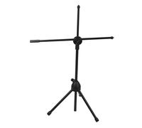 Mtlavishness Premium Adjustable Microphone Tripod Stand For Live Voice And Stage Performance With Dual Mic Clip Holders Ideal For Studio Recording Band Practice And Speeches