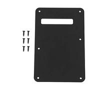 Mtlavishness Premium Gold ST Style Electric Guitar Pickguard Tremolo Cavity Cover Back Plate Metal Sturdy And Durable For Guitar Protection And Decoration With 6 Screws For Easy (Black)