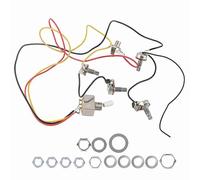 Mtlavishness Premium Guitar Wiring Harness Kit Completely Prewired With 3 Way Switch 2V2T1J For Easy Installation On Electric Guitars Made Of Metal And Pvc With Approximately (White)