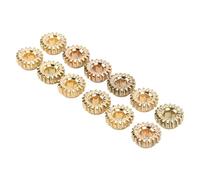 Mtlavishness Premium Metal Guitar Tuning Peg Gears For Quick And Accurate Tuning Ideal For Guitar Repairmen Enthusiasts And Musicians 12 Pcs Set 12mm Diameter 1 18 Ratio Hex Hole (Gold)