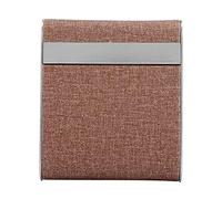 Mtlavishness Premium Portable Cigarette Case Holder with Magnetic Buckle Holds 20 Regular Size Cigarettes Stainless Steel Frame PU Leather Compact Travel (Coffee)