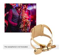 Mtlavishness Premium Single Screw Alto Saxophone Ligature Metal Fastener Enhanced Tone Control Compact Sax Accessory Gold (for tenor saxophone)